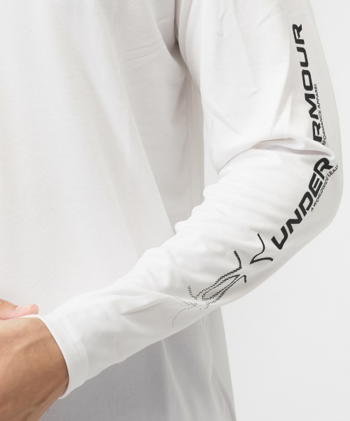 UNDER ARMOUR（アンダーアーマー）の「【別注】アンダーアーマー  UAテック ロゴ グラフィック ロングスリーブ Tシャツ 限定コラボ（Tシャツ/カットソー・メンズ・ブラック/ブルー/ホワイト・S/M/L/LL/3L）」の7枚目の写真
