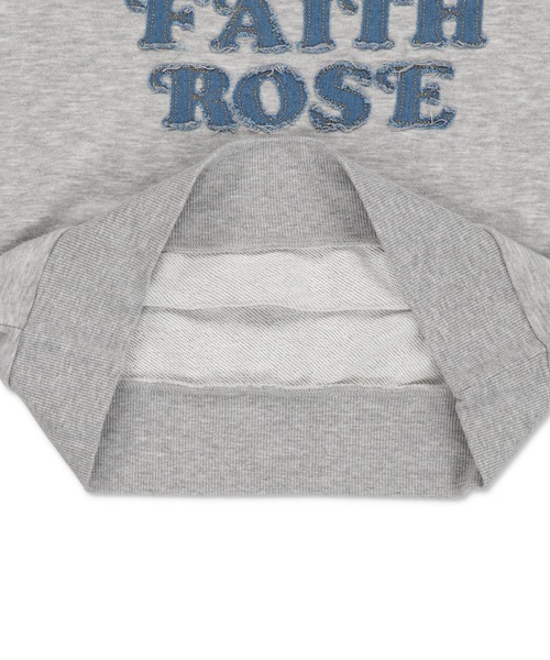 SPINNS（スピンズ）の「旬見え☆デニム貼り付けロゴショートスウェット（スウェット・レディース・ブラック/レッド/オートミール/杢グレー・ONESIZE）」の18枚目の写真