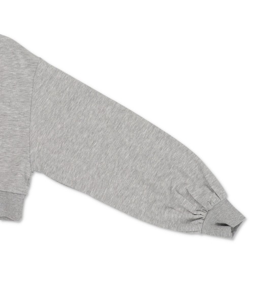 SPINNS（スピンズ）の「旬見え☆デニム貼り付けロゴショートスウェット（スウェット・レディース・ブラック/レッド/オートミール/杢グレー・ONESIZE）」の17枚目の写真