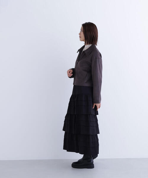 NATURAL BEAUTY BASIC(ナチュラルビューティーベーシック)の「◇【Oggi掲載】ステンカラーフェイクスエードブルゾン(ブルゾン・レディース・ブラウン/ベージュ/チャコールグレー・SMALL/MEDIUM)」の22枚目の写真