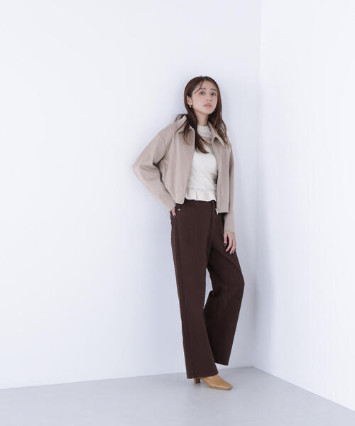 NATURAL BEAUTY BASIC(ナチュラルビューティーベーシック)の「◇【Oggi掲載】ステンカラーフェイクスエードブルゾン(ブルゾン・レディース・ブラウン/ベージュ/チャコールグレー・SMALL/MEDIUM)」の19枚目の写真