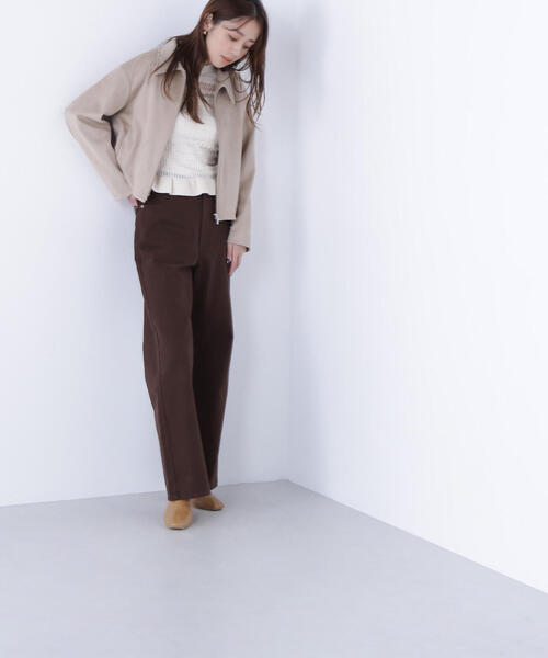 NATURAL BEAUTY BASIC(ナチュラルビューティーベーシック)の「◇【Oggi掲載】ステンカラーフェイクスエードブルゾン(ブルゾン・レディース・ブラウン/ベージュ/チャコールグレー・SMALL/MEDIUM)」の18枚目の写真