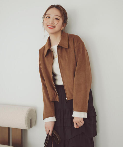 ◇【Oggi掲載】ステンカラーフェイクスエードブルゾン