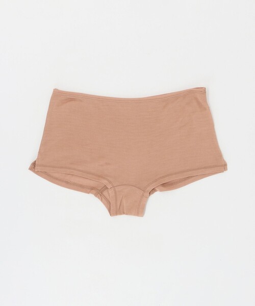 Steven Alan(スティーブンアラン)の「<COCOONA SKINWEAR>BOXER SHORTS/ショーツ(ショーツ・レディース・ベージュ/ダークグレー・1)」の1枚目の写真
