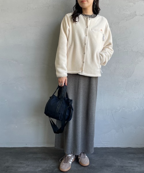 KELTY（ケルティ）の「[KELTY/ケルティ] 別注 クルーネック フリースカーディガン（ノーカラージャケット・レディース・チャコールグレー/ブルー/アイボリー・S/M）」の16枚目の写真