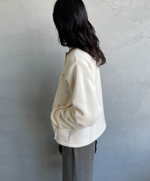 KELTY（ケルティ）の「[KELTY/ケルティ] 別注 クルーネック フリースカーディガン（ノーカラージャケット・レディース・チャコールグレー/ブルー/アイボリー・S/M）」の13枚目の写真