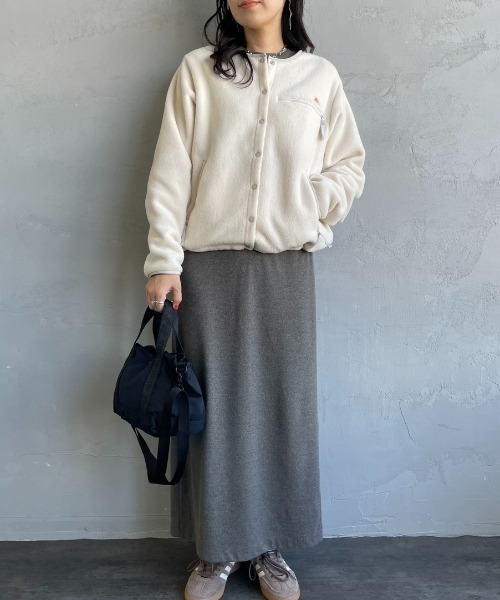 KELTY（ケルティ）の「[KELTY/ケルティ] 別注 クルーネック フリースカーディガン（ノーカラージャケット・レディース・チャコールグレー/ブルー/アイボリー・S/M）」の5枚目の写真