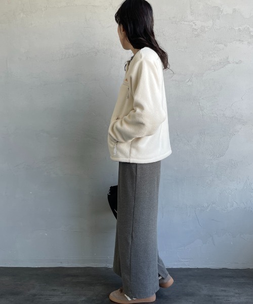 KELTY（ケルティ）の「[KELTY/ケルティ] 別注 クルーネック フリースカーディガン（ノーカラージャケット・レディース・チャコールグレー/ブルー/アイボリー・S/M）」の17枚目の写真