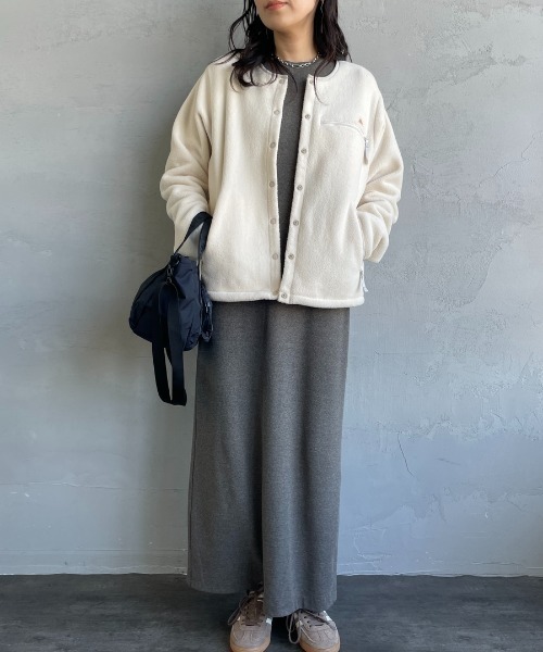 KELTY（ケルティ）の「[KELTY/ケルティ] 別注 クルーネック フリースカーディガン（ノーカラージャケット・レディース・チャコールグレー/ブルー/アイボリー・S/M）」の15枚目の写真