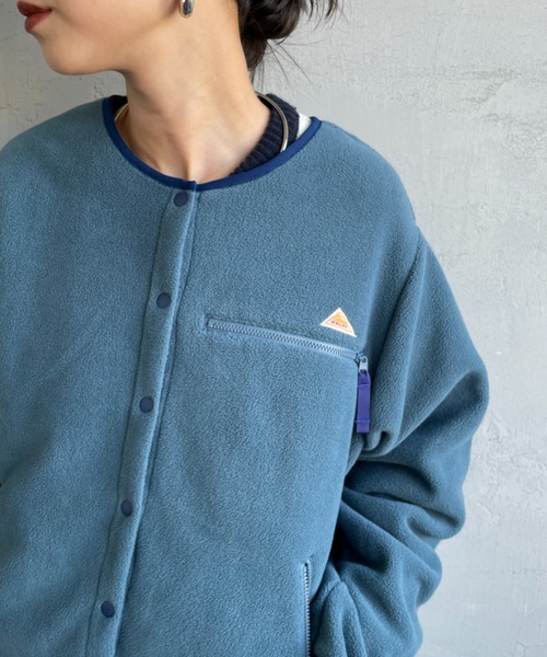 KELTY（ケルティ）の「[KELTY/ケルティ] 別注 クルーネック フリースカーディガン（ノーカラージャケット・レディース・チャコールグレー/ブルー/アイボリー・S/M）」の20枚目の写真