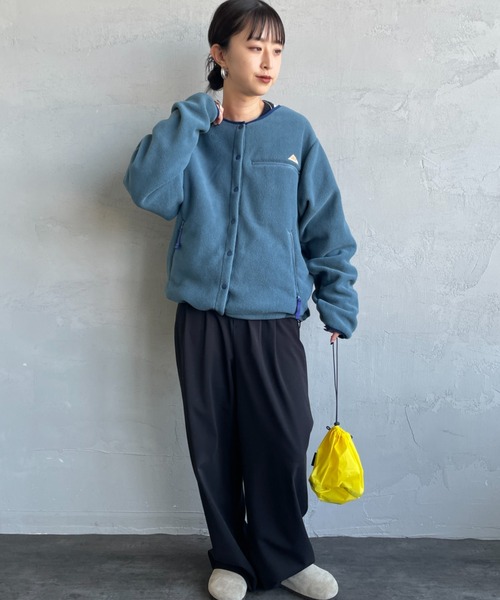 KELTY（ケルティ）の「[KELTY/ケルティ] 別注 クルーネック フリースカーディガン（ノーカラージャケット・レディース・チャコールグレー/ブルー/アイボリー・S/M）」の9枚目の写真