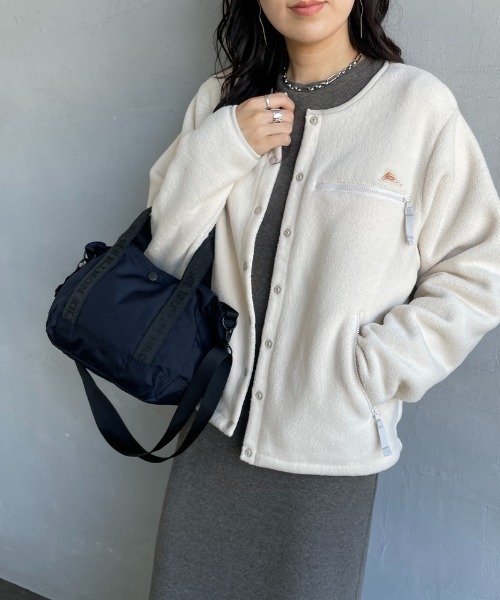 KELTY（ケルティ）の「[KELTY/ケルティ] 別注 クルーネック フリースカーディガン（ノーカラージャケット・レディース・チャコールグレー/ブルー/アイボリー・S/M）」の10枚目の写真