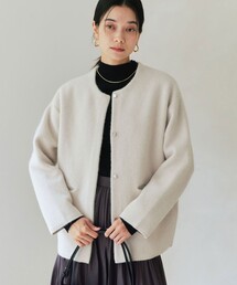 green label relaxing（グリーンレーベルリラクシング）の「［size SHORTあり］FOXブレンド セッケツ ノーカラー カーディガン（カーディガン/ボレロ）」