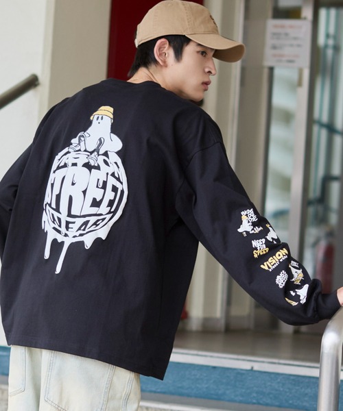 VISION STREET WEAR（ヴィジョンストリートウェア）の「∴WEGO/VISION別注ゴーストグラフィックT（Tシャツ/カットソー・メンズ・ブラック/ホワイト・MEDIUM/LARGE）」の3枚目の写真