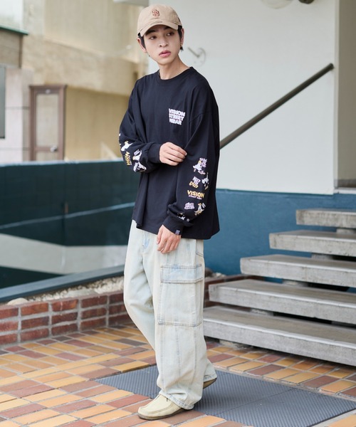 VISION STREET WEAR（ヴィジョンストリートウェア）の「∴WEGO/VISION別注ゴーストグラフィックT（Tシャツ/カットソー・メンズ・ブラック/ホワイト・MEDIUM/LARGE）」の5枚目の写真