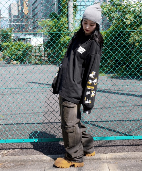 VISION STREET WEAR（ヴィジョンストリートウェア）の「∴WEGO/VISION別注ゴーストグラフィックT（Tシャツ/カットソー・メンズ・ブラック/ホワイト・MEDIUM/LARGE）」の6枚目の写真