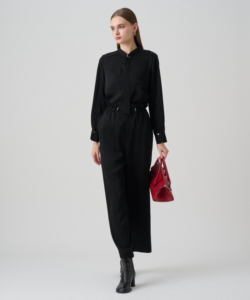 ANAYI(アナイ)の「ストレッチサテンタイ付き ブラウス〈セットアップ対応商品〉(シャツ/ブラウス・レディース・ベージュ/ブラウン/ブラック・38)」の17枚目の写真