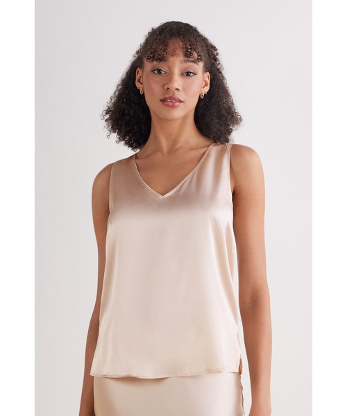 シルク Vネック タンクトップ（タンクトップ）｜Intimissimi（インティ