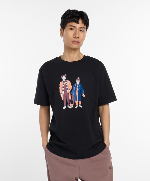 NEW BALANCE(ニューバランス)の「Athletics ネバーエイジショートスリーブTシャツ(Tシャツ/カットソー・メンズ・ブラック/ライトグレー・SMALL/MEDIUM/LARGE/X-LARGE/XX-LARGE)」の2枚目の写真