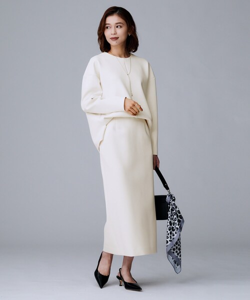 UNTITLED（アンタイトル）の「【セットアップ可/洗える】ダンボールジャージ プルオーバー（Tシャツ/カットソー・レディース・チャコールグレー/アイボリー/ブラック・44/04/02/00/50/48）」の7枚目の写真