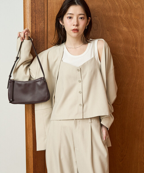 セール】限定展開 ソフトタッチ ツイル キャミ ビスチェ セットアップ