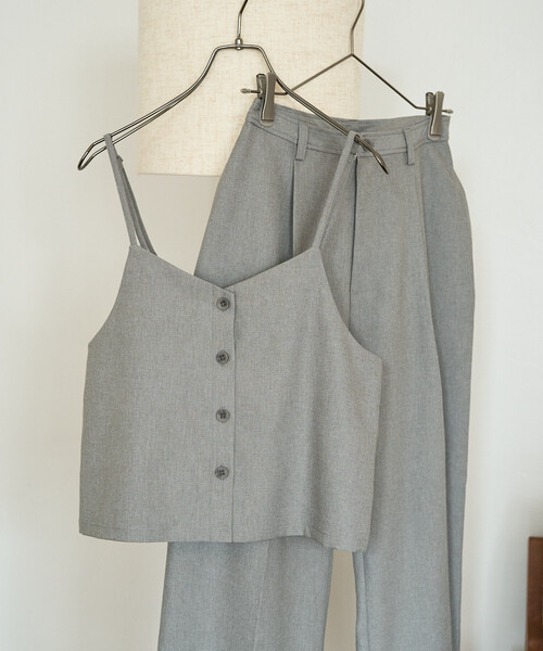 限定展開 ソフトタッチ ツイル キャミ ビスチェ セットアップ