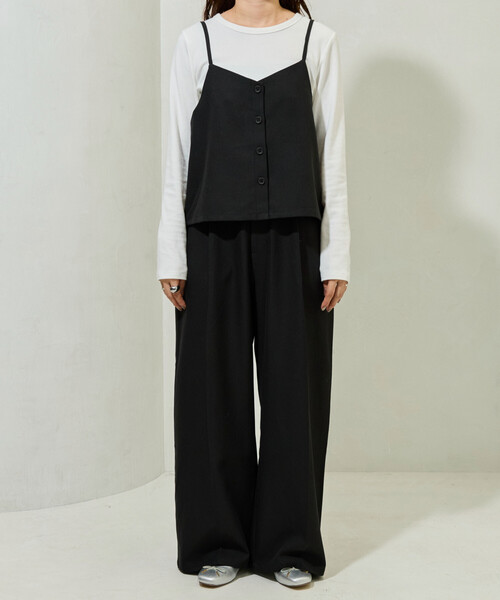 限定展開 ソフトタッチ ツイル キャミ ビスチェ セットアップ