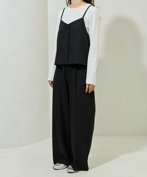 限定展開 ソフトタッチ ツイル キャミ ビスチェ セットアップ