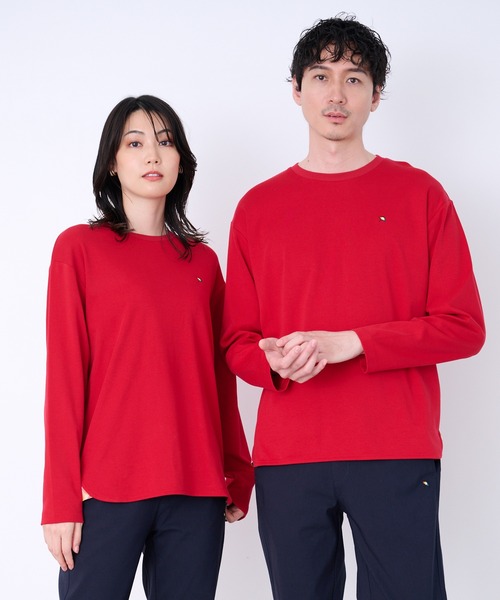 Arnold Palmer（アーノルドパーマー）の「シェア スムースコットン ラウンドヘム ロングTシャツ（Tシャツ/カットソー・レディース・ホワイト/ブラック/レッド・LL/XS/L/M/S）」の4枚目の写真