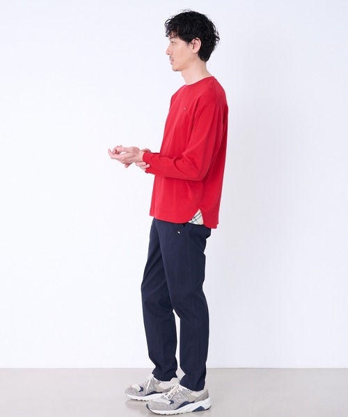 Arnold Palmer（アーノルドパーマー）の「シェア スムースコットン ラウンドヘム ロングTシャツ（Tシャツ/カットソー・レディース・ホワイト/ブラック/レッド・LL/XS/L/M/S）」の18枚目の写真