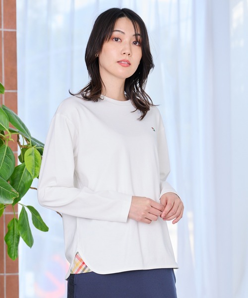 Arnold Palmer（アーノルドパーマー）の「シェア スムースコットン ラウンドヘム ロングTシャツ（Tシャツ/カットソー・レディース・ホワイト/ブラック/レッド・LL/XS/L/M/S）」の5枚目の写真