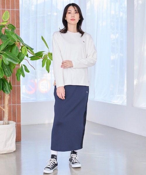 Arnold Palmer（アーノルドパーマー）の「シェア スムースコットン ラウンドヘム ロングTシャツ（Tシャツ/カットソー・レディース・ホワイト/ブラック/レッド・LL/XS/L/M/S）」の6枚目の写真