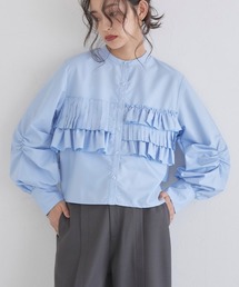 ECLAM（クラム）の「プリーツフリルブラウス（シャツ/ブラウス）」