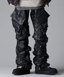 ROYAL FLASH | A.F ARTEFACT/エーエフ・アーティファクト/BOOTS CUT TUCK CARGO PANTS / WASHER SYNTHETIC LEATHER / ag-12006-3(カーゴパンツ)