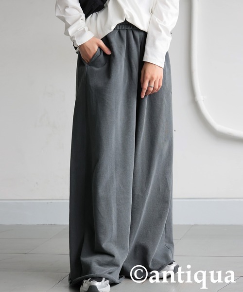 antiqua(アンティカ)の「裏毛ワイドパンツ(その他パンツ・レディース・ブラック/ダークグレー・MEDIUM/LARGE)」の17枚目の写真