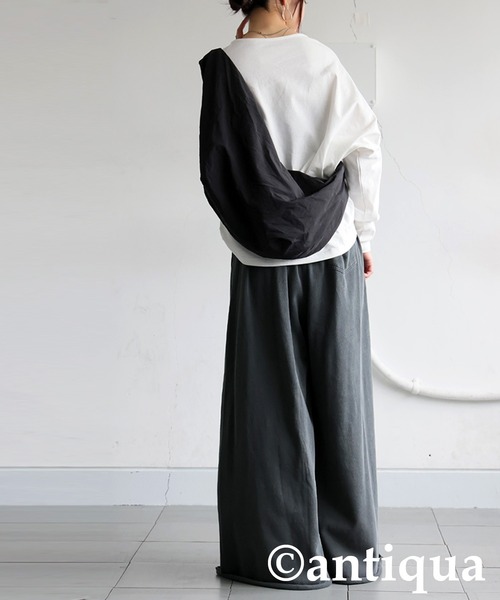 antiqua(アンティカ)の「裏毛ワイドパンツ(その他パンツ・レディース・ブラック/ダークグレー・MEDIUM/LARGE)」の18枚目の写真