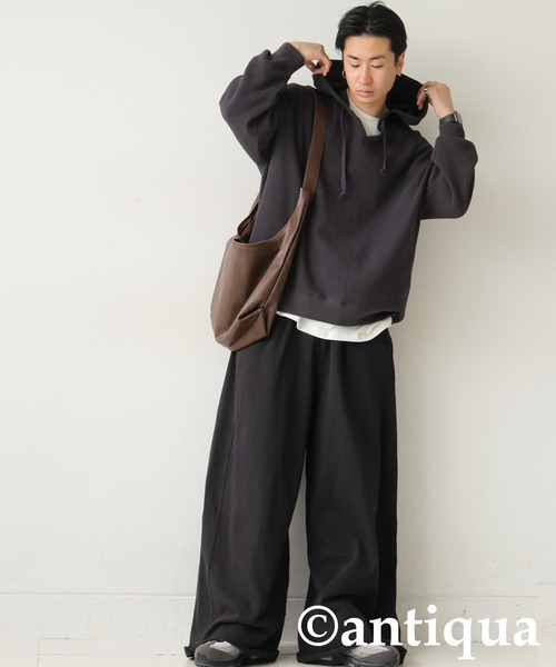 antiqua(アンティカ)の「裏毛ワイドパンツ(その他パンツ・レディース・ブラック/ダークグレー・MEDIUM/LARGE)」の9枚目の写真