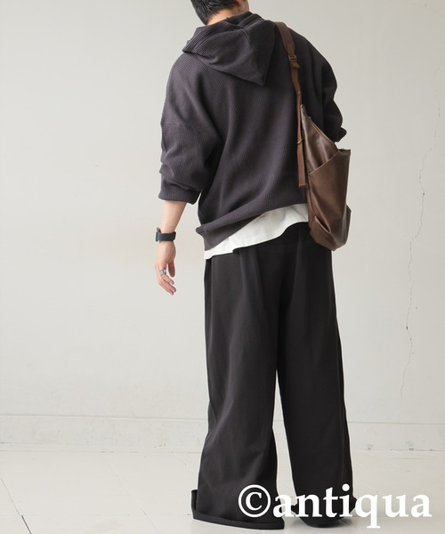 antiqua(アンティカ)の「裏毛ワイドパンツ(その他パンツ・レディース・ブラック/ダークグレー・MEDIUM/LARGE)」の10枚目の写真