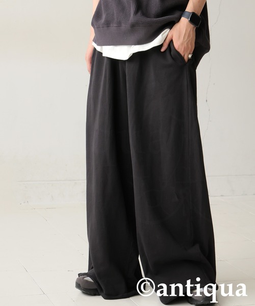 antiqua(アンティカ)の「裏毛ワイドパンツ(その他パンツ・レディース・ブラック/ダークグレー・MEDIUM/LARGE)」の11枚目の写真