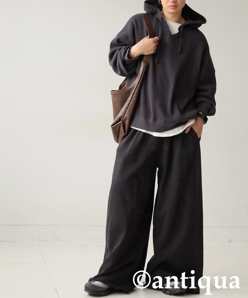 antiqua(アンティカ)の「裏毛ワイドパンツ(その他パンツ・レディース・ブラック/ダークグレー・MEDIUM/LARGE)」の13枚目の写真