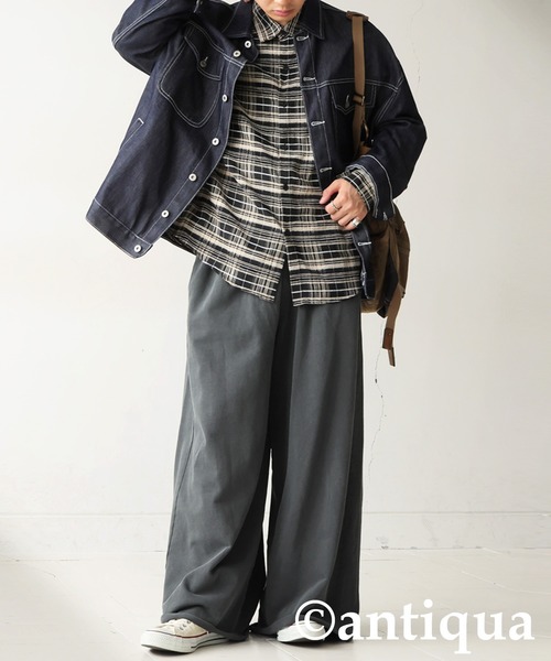 antiqua(アンティカ)の「裏毛ワイドパンツ(その他パンツ・レディース・ブラック/ダークグレー・MEDIUM/LARGE)」の22枚目の写真