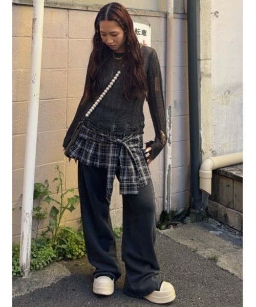 SLY(スライ)の「AUTHENTIC SW PT オーセンティック スウェットパンツ 秋服 冬服(スウェットパンツ・レディース・ブラック系その他2/杢グレー/レッド系その他・FREE)」の21枚目の写真