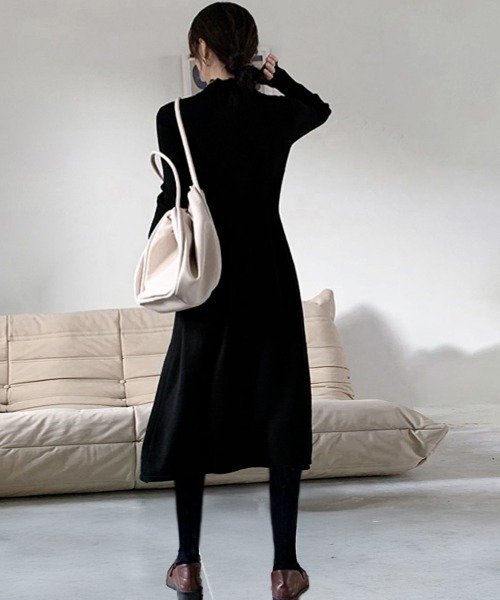 【Mino様】2点　LOUNGEDRESS ニットワンピース　黒　ハイネック 楽天市場】ニットワンピース ハイネック レディース 秋冬 ニット