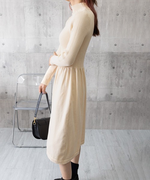 美品✨近年モデル スピックアンドスパン ウール ハイネックニットワンピース 黒 2025年最新】スピックアンドスパンニットワンピースの人気