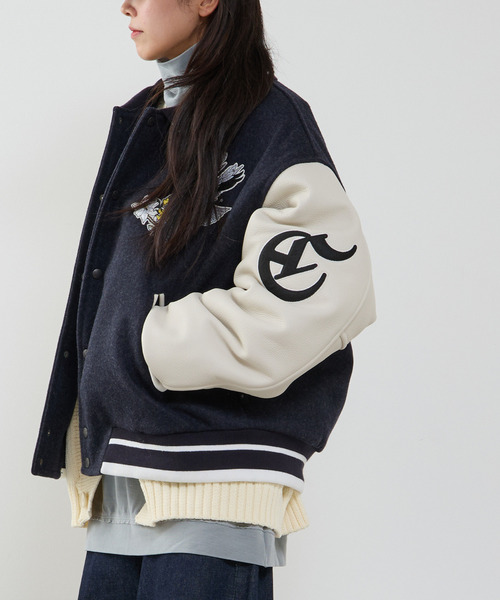 SKOOKUM(スクーカム)の「【SKOOKUM】VARSITY JACKET(スタジャン・レディース・ブラウン/ネイビー・SMALL/MEDIUM)」の7枚目の写真