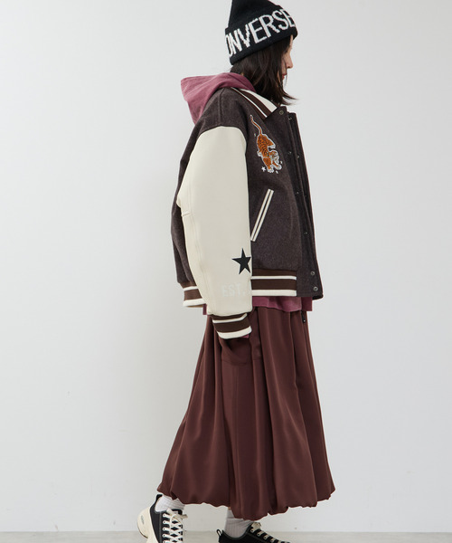 SKOOKUM(スクーカム)の「【SKOOKUM】VARSITY JACKET(スタジャン・レディース・ブラウン/ネイビー・SMALL/MEDIUM)」の16枚目の写真