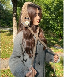 Burner（バーナー）の「【CHI SELECT】ボアフラワーモチーフ 耳あて付きイヤーマフ　chi-earmuff-2-15（イヤーマフ）」