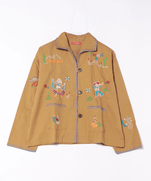 チャイハネ（チャイハネ）の「【チャイハネ】ベラディア刺繍シャツ（シャツ/ブラウス・レディース・ブラウン/ホワイト・FREE）」の2枚目の写真