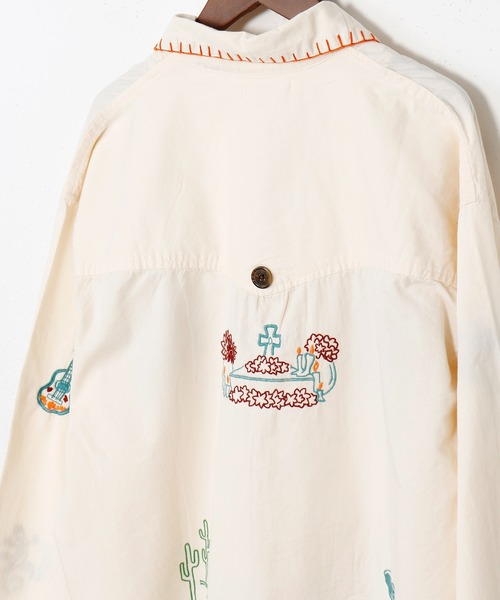 チャイハネ（チャイハネ）の「【チャイハネ】ベラディア刺繍シャツ（シャツ/ブラウス・レディース・ブラウン/ホワイト・FREE）」の6枚目の写真