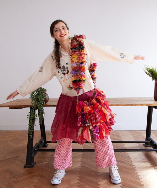 チャイハネ（チャイハネ）の「【チャイハネ】ベラディア刺繍シャツ（シャツ/ブラウス・レディース・ブラウン/ホワイト・FREE）」の5枚目の写真